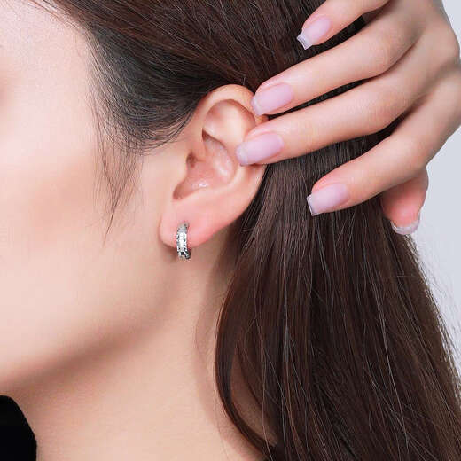 Chao Acer rhombus platinum earrings for women, platinum earrings, light luxury, high-end, birthday gift for girlfriend, priced at 300 yuan, 2.5g, one pair