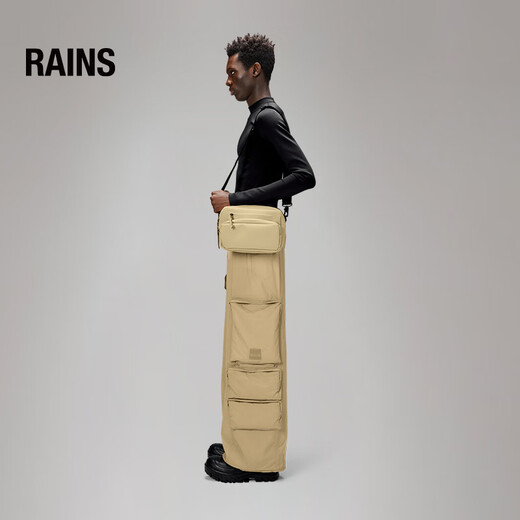 Rains单肩斜挎包男女运动包骑行挎包腰包 Cargo Box Bag/14110 沙砾棕 均码