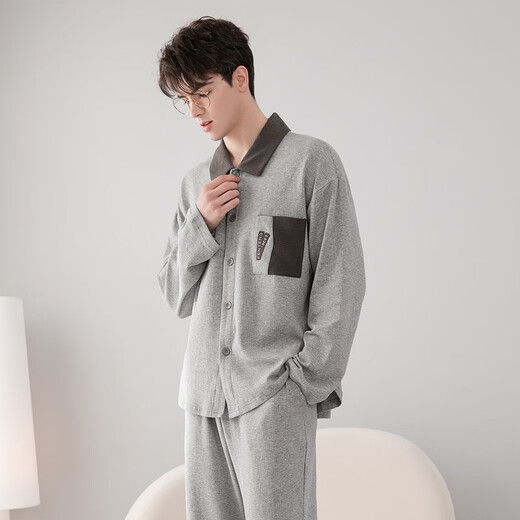 Fenton Pajamas Couple Fan Chengcheng's Same Style 2025 New Hyaluronic Acid 5A Antibacterial Moisturizing Star's Same Style Homewear Set Huahui-Men's 3XL