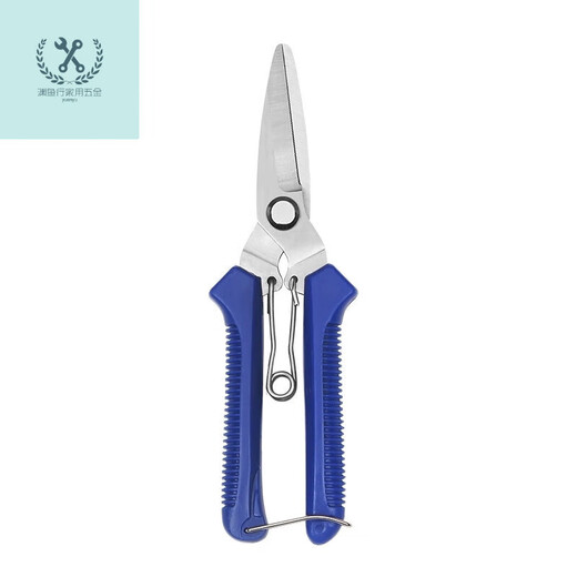 LNGA LANDGRE powerful electrician scissors, industrial grade iron scissors, household multifunctional keel trunking cable shears, fruit picking scissors, multifunctional upgraded version of industrial scissors with green handle (without saw, 1 set)