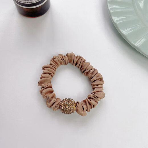 Korean high-end headband 2025 new exquisite large intestine hair band rubber band women's ponytail ball headband leather case hair band 4 pack