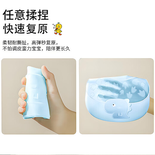HOY BELL (HOY BELL) baby bib supplementary food and meal bag waterproof silicone baby bib saliva towel children's clothing 2 green green