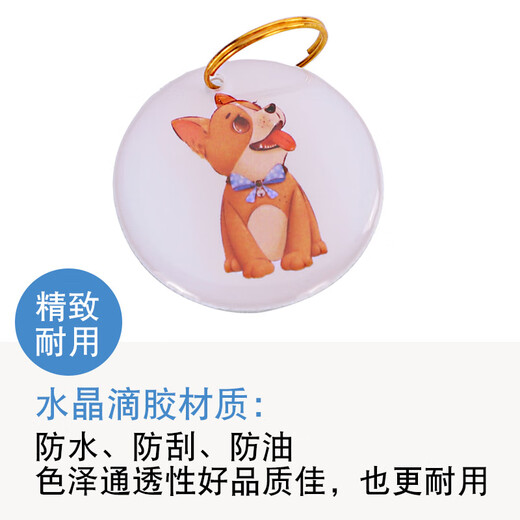 Pet Star Record Dog Card Cat Card Pet Brand Scan the QR code to locate Pet Anti-lost Identity Card Puppy Card (red)