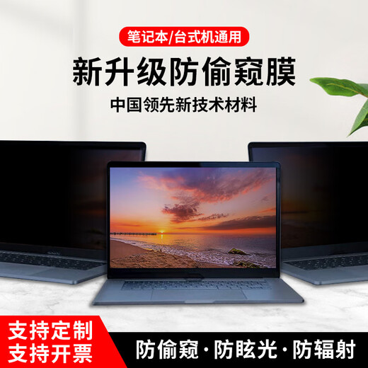 SL电脑防窥膜批发台式屏幕保护膜保护隐私卡扣屏幕膜防窥屏膜 12.5w16:9276*156mm 卡扣左右防窥