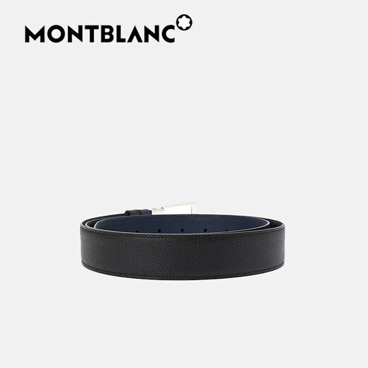 Montblanc (Montblanc) Männer Luxus schwarz/blau doppelseitiger Gürtelgürtel 118438