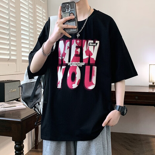 Aoji 13-15-18 Estudiantes de secundaria de secundaria Los niños de secundaria usan 12 estudiantes camisetas de manga corta para hombres 14 tendencias LF5012 PINK M 85-110Jin [Jin equivale a 0.5 kg]