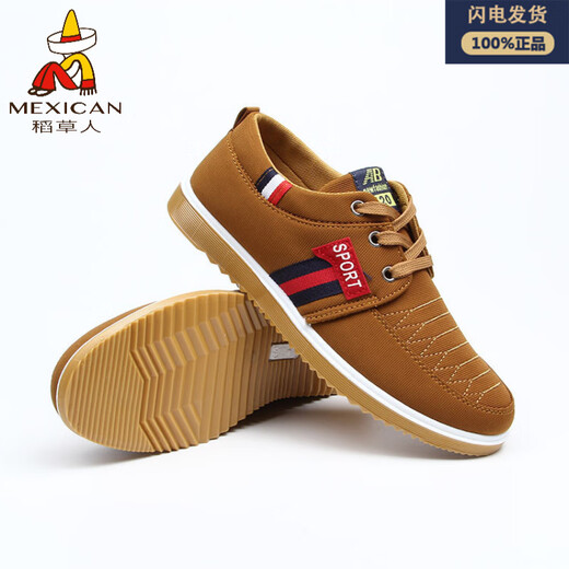 
Scarecrow (MEXICAN) spring and autumn beef tendon sole old Beijing cloth shoes men's breathable non-slip wear-resistant work shoes casual shoes canvas shoes daddy shoes 878 blue 39