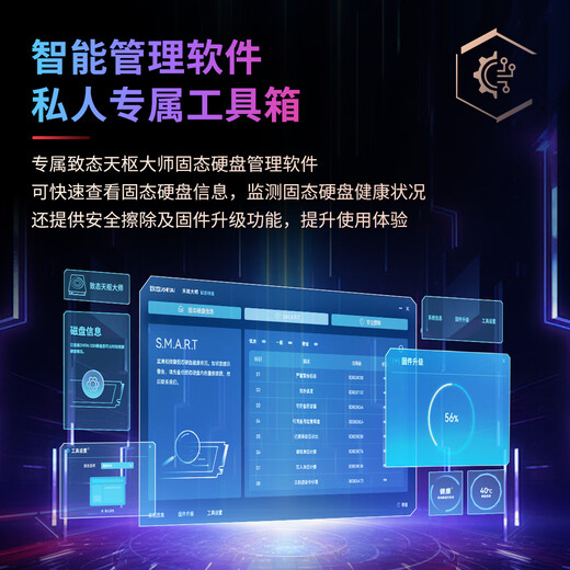 Zhidai TiPlus7100 disque SSD haute vitesse Yangtze River Storage original particule SSD M.2 interface PCIe4.0 ordinateur portable ordinateur de bureau disque SSD AI accessoires informatiques 2 To TiPlus7100