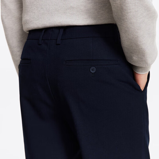 Jiumuwang men's trousers, men's worry-free trousers to keep out the cold, plus velvet version, easy-care straight-leg suit trousers for men in autumn and winter