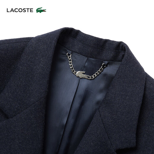 LACOSTE French Crocodile Men's 25 Autumn New Felt Wool Suit Jacket|VH9223 725/Dark Mist Blue 48 S/M
