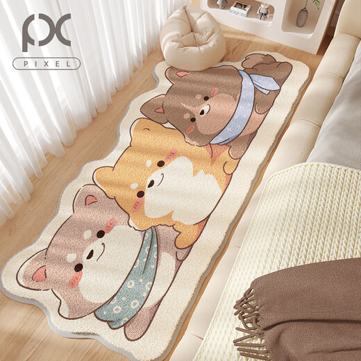 Pixel Teppich Nachthaar Decke Cartoon Room ohne Sorge vor dem Bett Großer Bereich Couchtisch Decke verdickte Sofa Bettbodenmatte Schlafkatze-14083 120 cm*240 cm