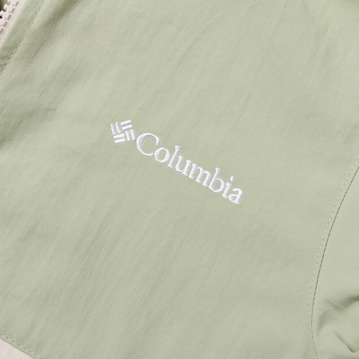 Columbia Brand Logo Water Repellent Kapuze Zipper Langarmjacke für Frauen grünes L L.