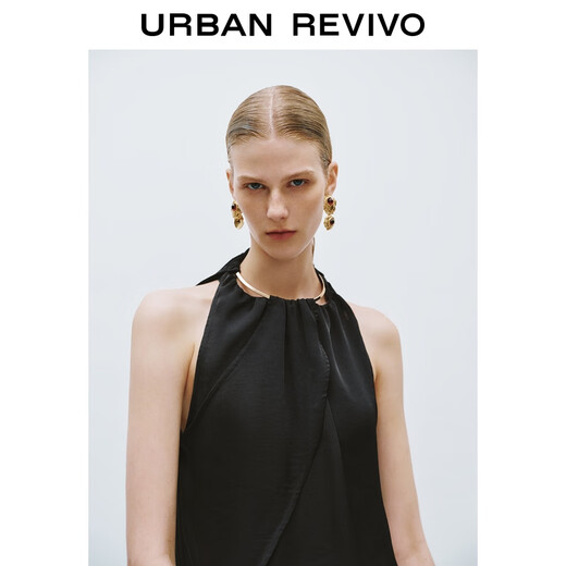 UR2025 summer new women's clothing, fashionable temperament, metallic sleeveless blouse shirt, UWG250168