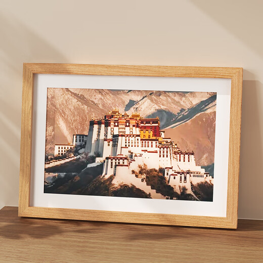 Jinlongxing A3 solid wood photo frame walnut color license frame table hanging wall mounting photo decoration business license original and copy frame