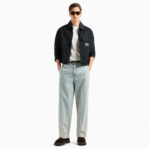 Emporio Armani Ea Armani Men's Eagle Mark Cody Manga de manga corta EM001035 AF13747 Caki Gran tamaño U1098 L (almacén de Hong Kong)