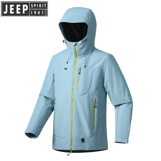 
JEEP SPIRIT Jeep Shock Clothes Women's 2025 New Three-in-One Windproof Waterproof Thin Single-layer Outdoor Mountaineering Jacket Men and Women's Size/Fleece Green 2XL