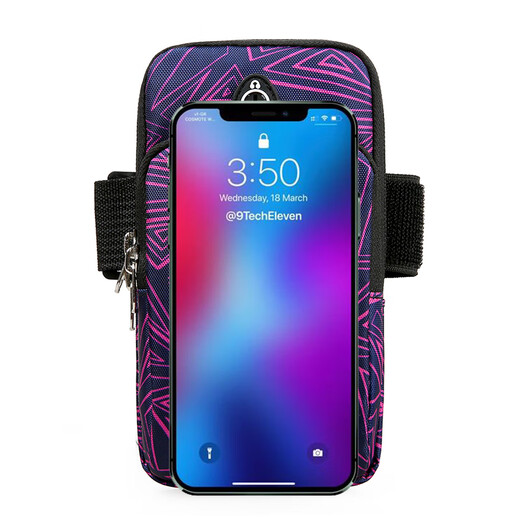 JCZS sports arm bag women's mobile phone bag running mobile phone arm fixed arm sleeve men's fitness mobile phone bag morning running equipment rose pink