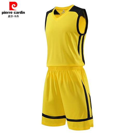 皮尔卡丹（pierre cardin）2025新款篮球服套装男定制透气速干球衣无袖背心男士夏季训练比赛 1049白紫 L 建议80-100斤