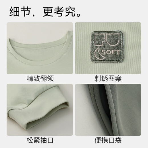 
Urban beauty lady couple one male and one female pajamas 2025 spring pure cotton round neck home clothing set 16789 men's style XL