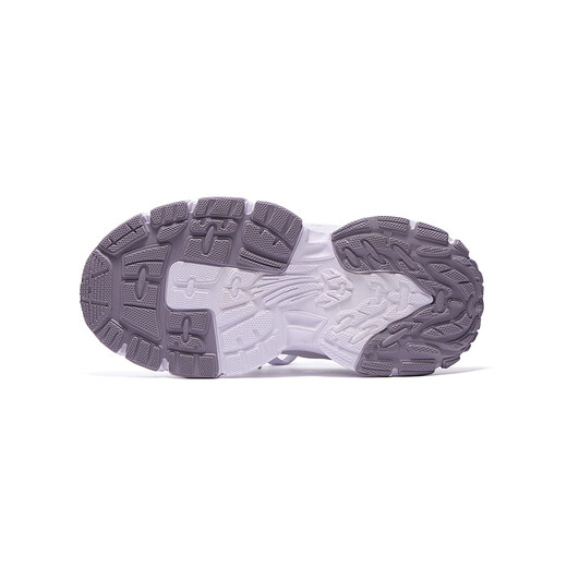 
361 children's shoes, girls' sneakers, 2025 autumn millennial style cushioning high elastic splicing retro casual shoes, purple 37