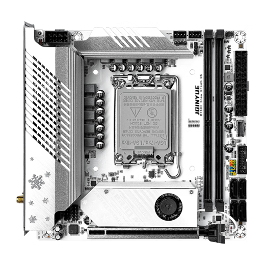 精粤H610/B760/Z690 Z790雪梦主板INTEL游戏主板/ITX主板 适配12100F/12400F/12600KF/14600KF单主板 精粤B760I Snow Dream D5主板