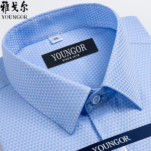 
Yageol short-sleeved shirt men's summer thin cotton middle-aged business without ironing loose plaid formal shirt Short-sleeved DX6629 38 Suggestions [70-95Jin [Jin equals 0.5 kg]]