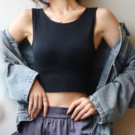 Women's Vest Sports Bra with Breast Pads and No Wires, Beautiful Back Wrapped Breast Yoga Tube Bra for Women SB091 White One Size (80-130Jin Jin is equal to 0.5kg)