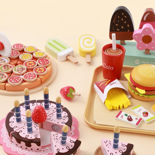 Figani Figani Children's House Playing Baby Ice Cream Toys Kitchen 5 Little Boys and Girls 1-3-6 Birthday Gifts