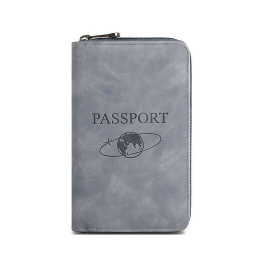 
New Global Multifunctional Travel Anti-theft RFID Document Storage Passport Ticket Protection Case Wallet Portable for Outdoor Nordic Brown Upgrade One Thick Anti-Brush RFID Anti-magnetic