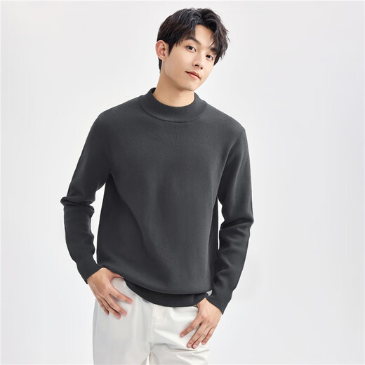 Giordano -Pullover Männer Feste Farbe Strick -Basishemd Halbschildkragenpullover Strickpullover Männer 18054616