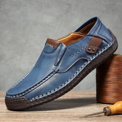 Gy Jinlilai Chaussures masculines masculines pour hommes Chaussures décontractées extérieures avec des chaussures en cuir plat à un pied de grande taille de grande taille 9916-1 Hollow 39 brun jaune 39
