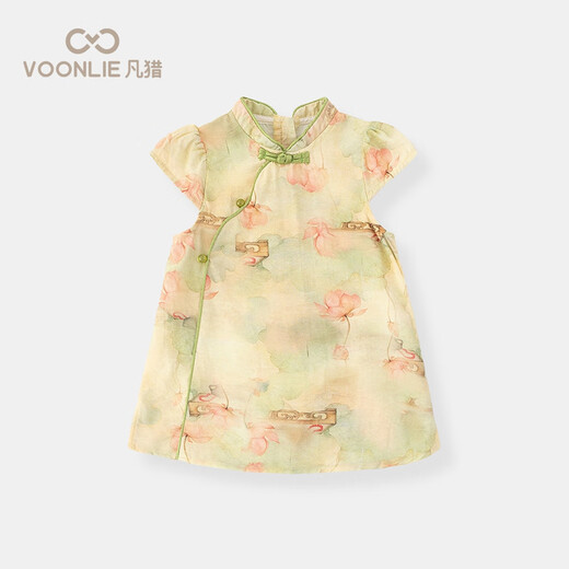 
Fanhunting girls cheongsam dress summer clothes baby Chinese style Hanfu princess dress one year old baby dress summer