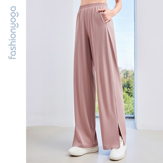 Traje de yoga de fansheng casual y de combate suelto y ligero que desplazan los delgados pantalones solares al aire libre pantalones rectos mujeres f15917 Islandia Gray S