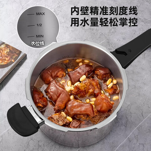 Konbach pressure cooker 316 food grade stainless steel household gas induction cooker universal one-piece explosion-proof pressure cooker upgraded version 316 steel 100kpa 22cm 6L