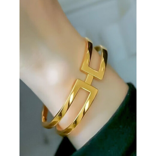 QUAMER geometric H-shaped bracelet, fashionable and exquisite for men and women, light luxury temperament, versatile bracelet, niche high-looking geometric bracelet