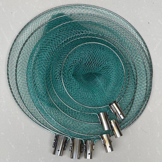 Yunlu copy net set stainless steel copy net head solid circle fishing net pocket thick super hard large object copy net rod fishing gear 0.2m diameter