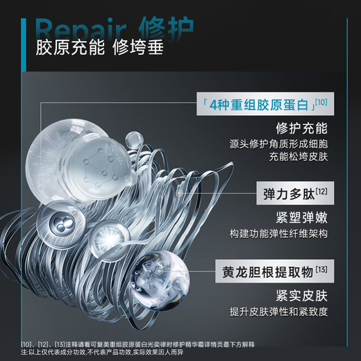可复美焦点面霜50g重组胶原蛋白光奕律时舒缓精华霜抗皱紧致修护 舒缓