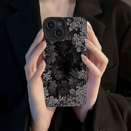 AI -Stil dunkle Blume für IQOO12 Mobiltelefonhülle Vivoiqoo12pro New IQOO11S/10/9/8/7/5/Ty White 695 Retro Small Flower Nummer 1 IQOO12
