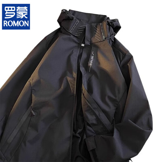 ROMON men's 2025 new summer thin outdoor three-in-one jacket soft shell mountain climbing suit women's windproof mountaineering 6628 dark gray [men's style] L