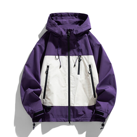 Baleno S&K Casual Jacket Men's 2025 New Autumn and Winter Velvet Hooded Jacket Men's Mountaineering Wear Outdoor Mountaineering Top Burgundy Regular L