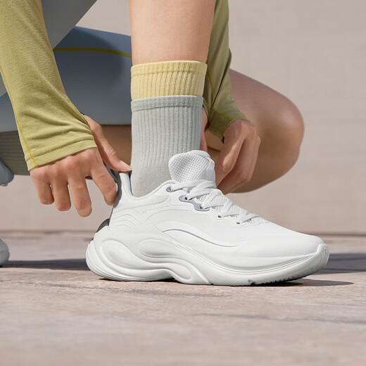 361 Sports Shoes Women's Autumn Water-Repellent Linfox Casual Soft Sole White Jogging Shoes Women 682532244-1