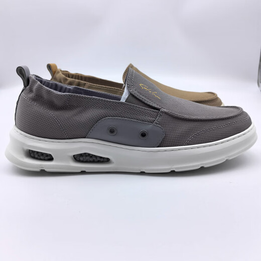 Shachi Men's Chaussures 25 Nouvelles chaussures en tissu chaussures paresseuses Chaussures décontractées pour hommes Popcorn Bottom Televas Chaussures gris 3883 38