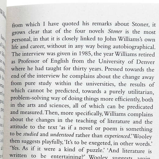 英文原版 斯通纳 Stoner 约翰.威廉斯小说 John Williams