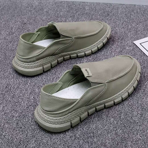 Sangji 2025 Summer transpirable viejos zapatos de tela Beijing zapatos de lona casual para hombres zapatos perezosos zapatos para hombres ys9901 beige 41