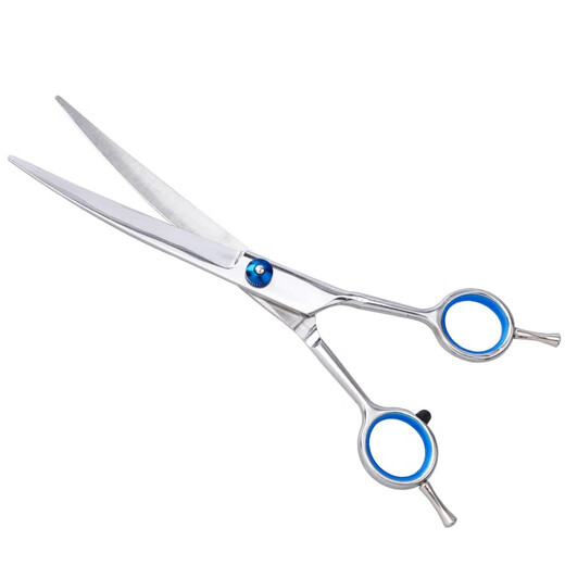 Laiwang Brothers Pet Grooming Scissors Dog Shearing Scissors Comb Cat Hair Trimming Tools Straight Cut/Dental Scissors/Curved Scissors Starry Sky 7-inch Double Tail Curved Scissors