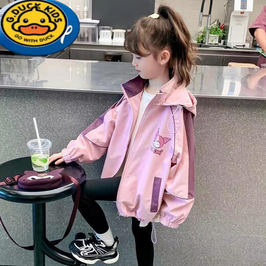 G.Duckkids Girls 'Press Spring и осень 2025 г. Новый весенний и осенний стиль модный средний и крупный детский модный траншея Colomi.