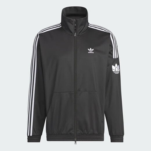 Adidas Clover Coat Men and Women Summer Standing Collar Cardigan Woven Windproof Casual Clothes Men's Top Sports Jacket JL8396/ S