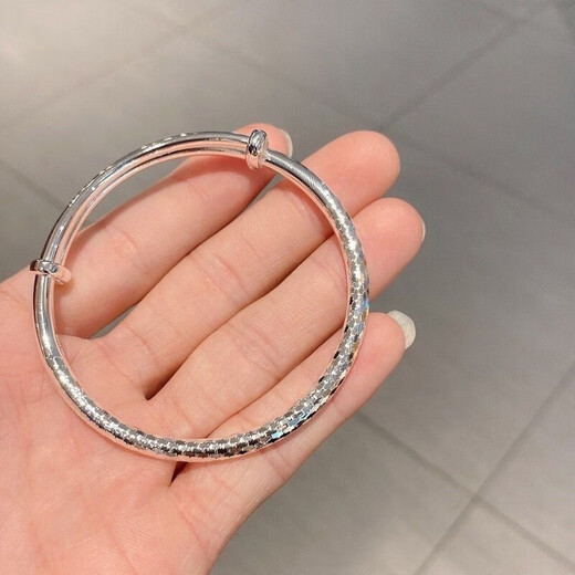 Pt950 platinum baby's breath push-pull bracelet platinum fashion live ring bracelet Mid-Autumn Festival gift gold store same style 4.72g platinum silver-covered baby's breath push-pull bracelet