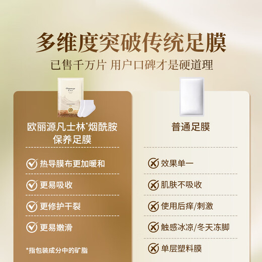 Ouliyuan foot mask set to remove dead skin, calluses, whiten and moisturize dry heels, foot care, 5 pairs of exfoliating peeling foot masks