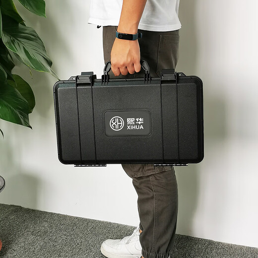 惠利得五金塑料家用工具箱3527中号手提式多功能维修工具盒车载收纳盒 3527黑色空箱